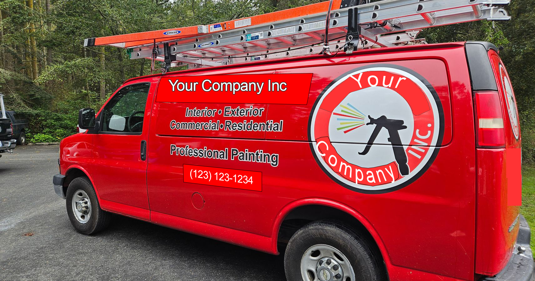 yourcompany branded van
